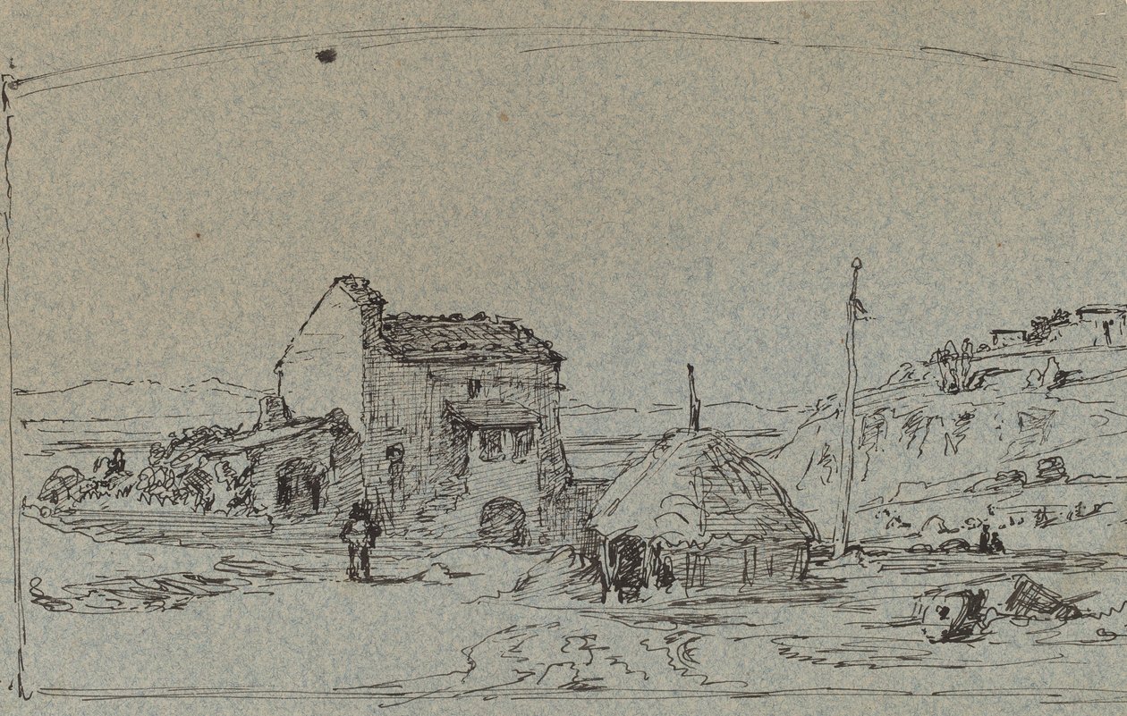 Toszkána, c. 1858. alkotó: Elihu Vedder