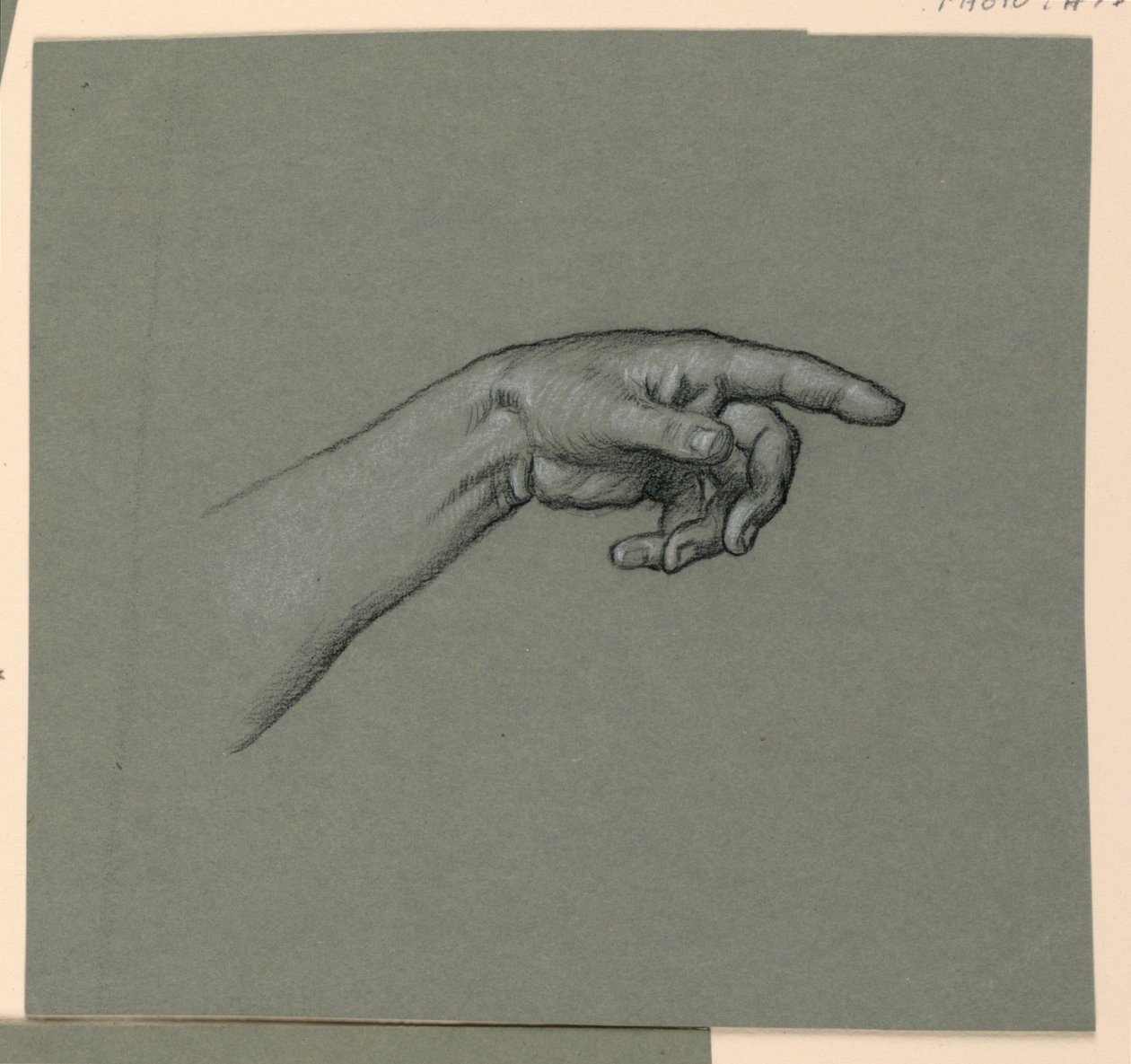 bal kézre és csuklójára mutat alkotó: Elihu Vedder