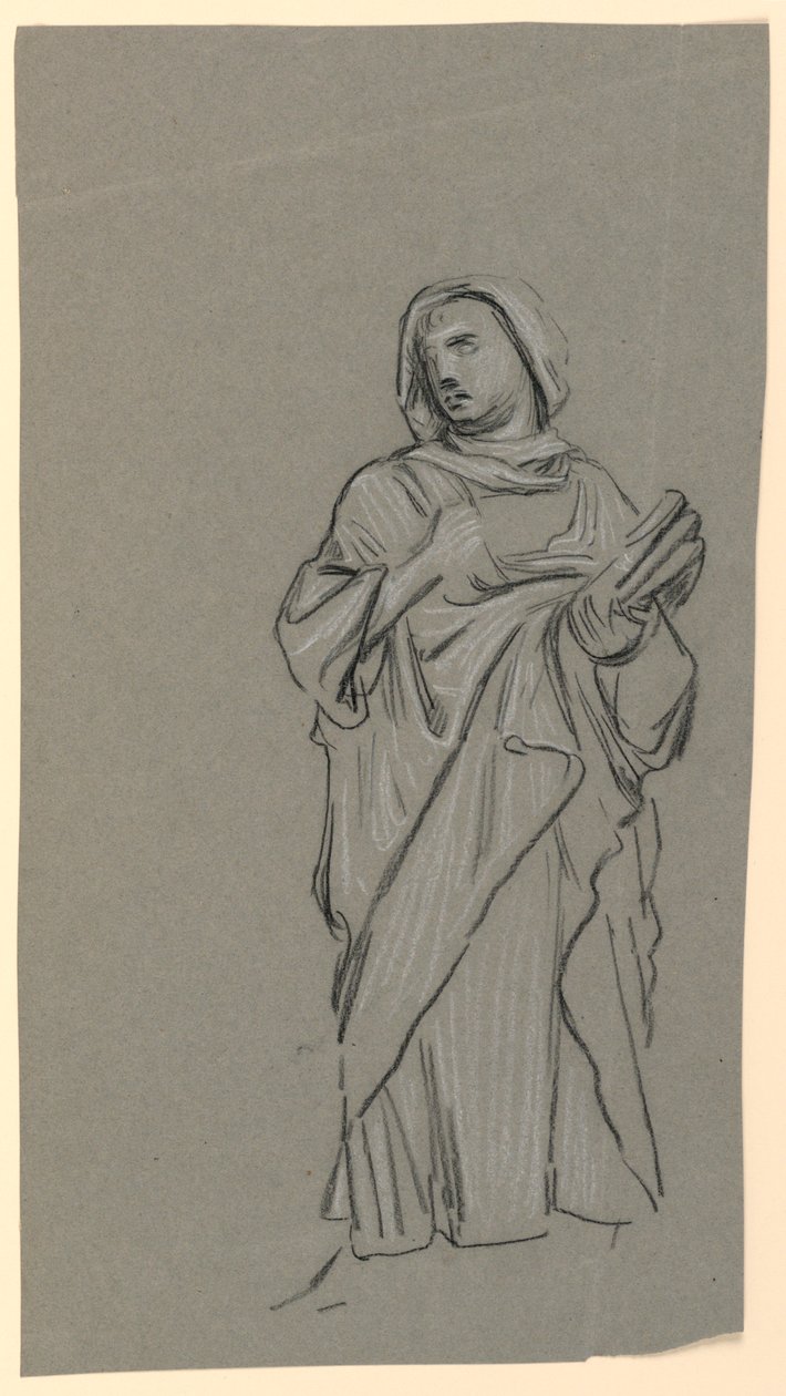 kosztümös figura tanulmányozása alkotó: Elihu Vedder