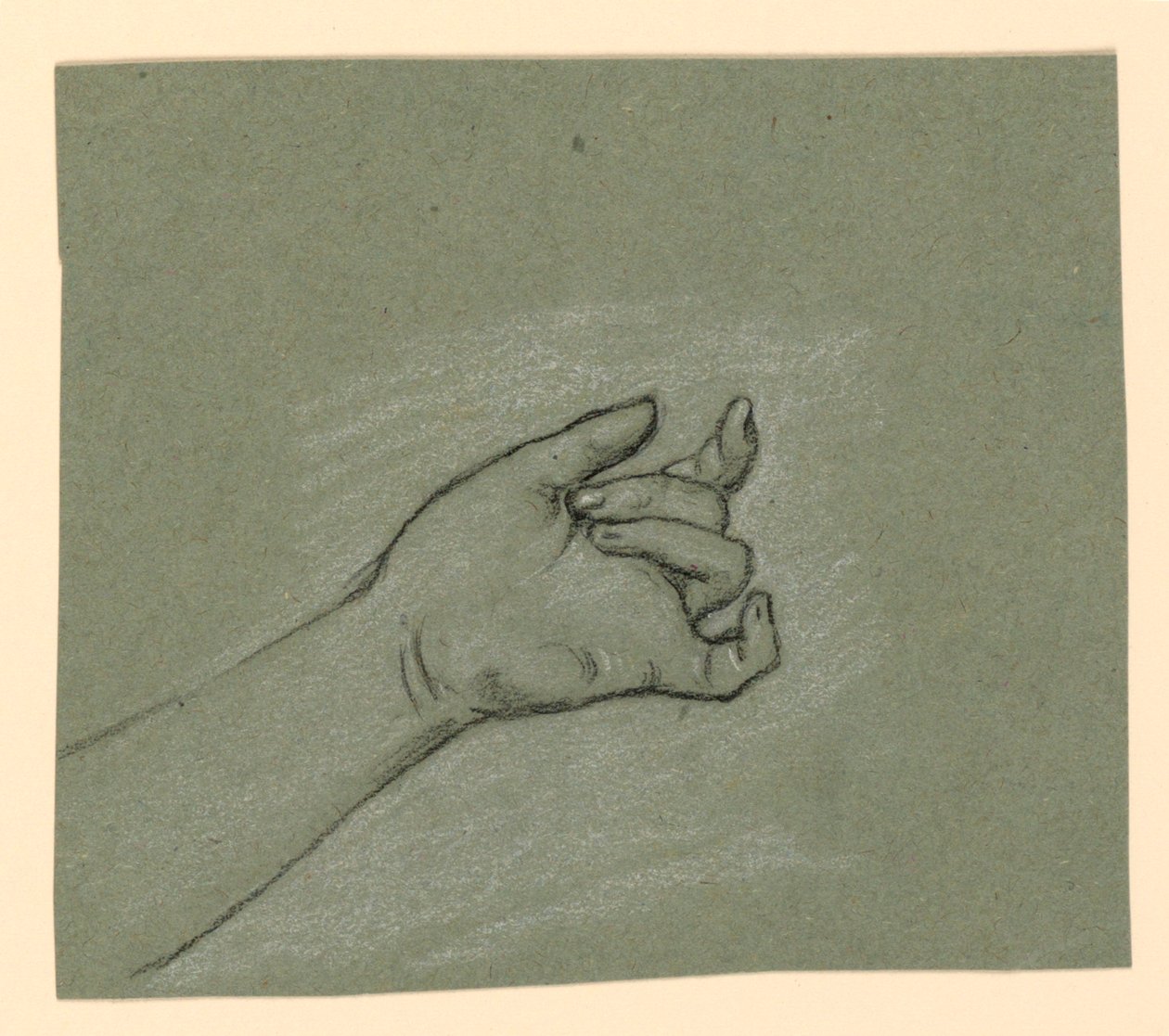 a csukló és a bal kéz tanulmányozása alkotó: Elihu Vedder