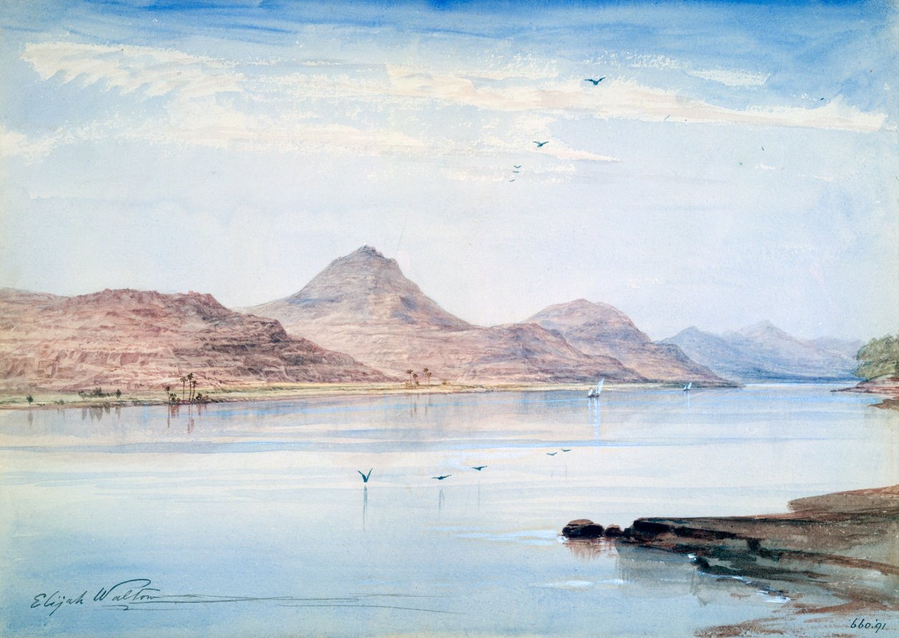 A Níluson, Gebel el Mody, Núbia, 1861 alkotó: Elijah Walton