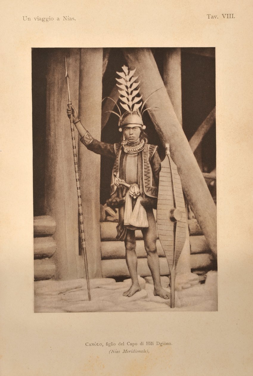 Nias Chieftain, „Utazás Niába”, 1900 alkotó: Elio Modigliani