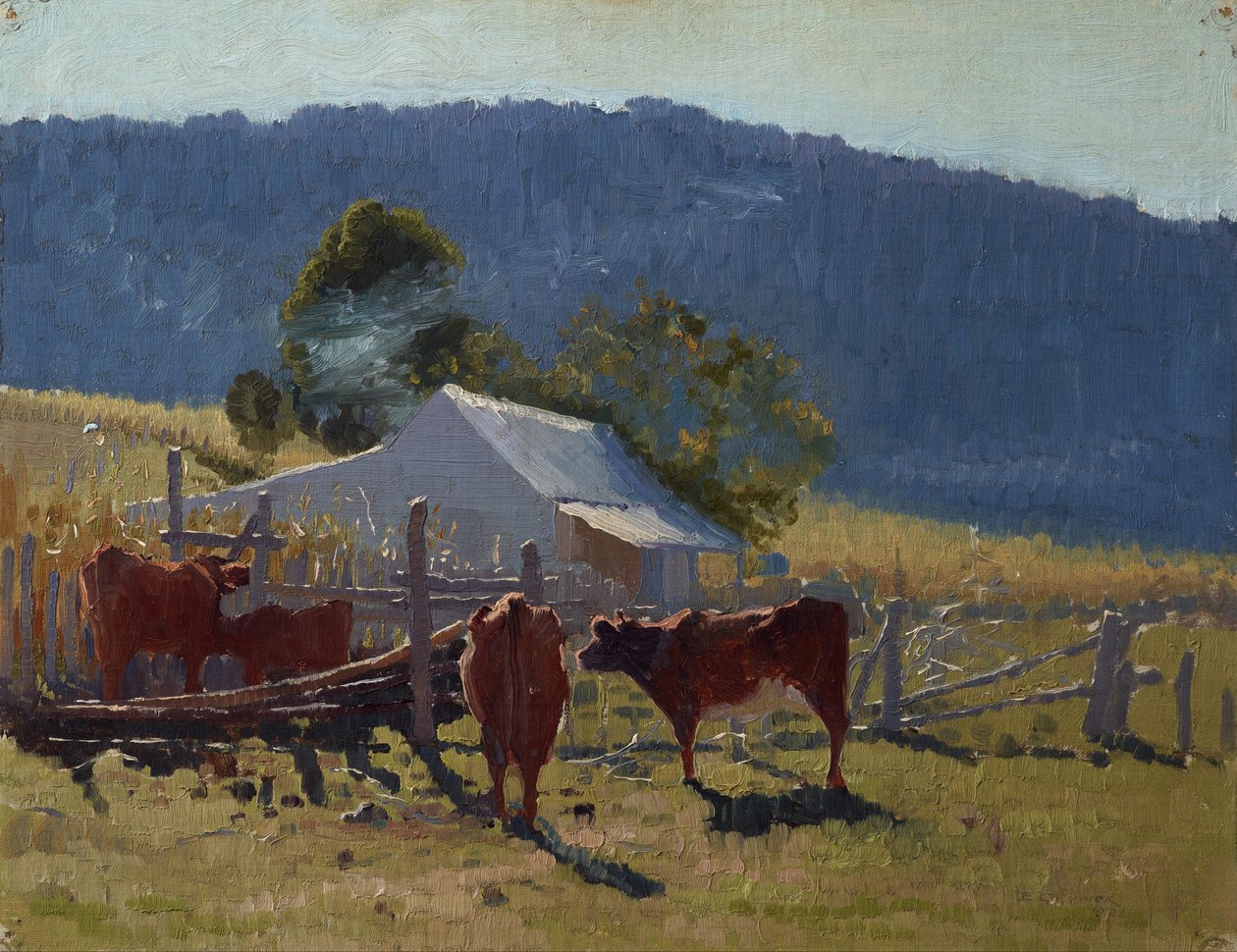 Fejési idő (Araluen -völgy) alkotó: Elioth Gruner
