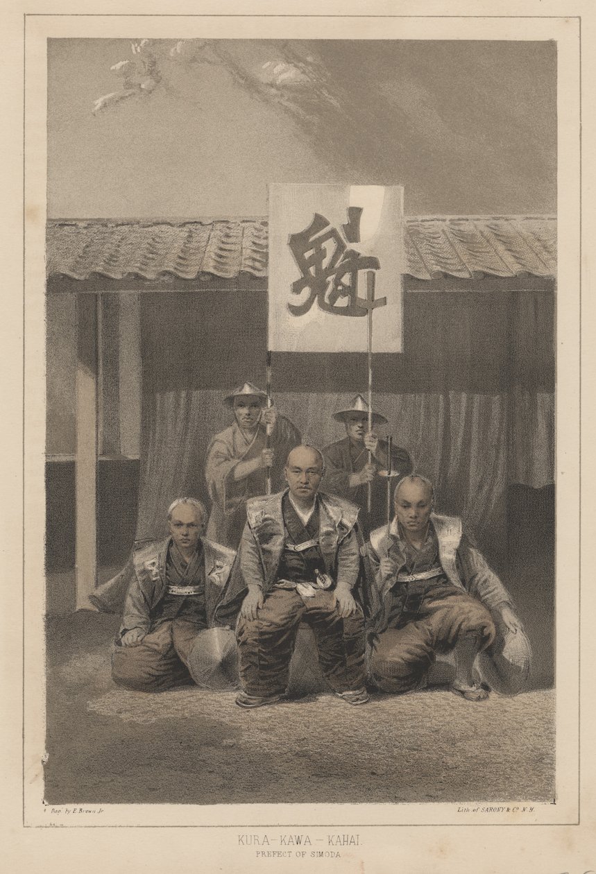 Kura-Kawa-Kahai, Szimoda prefektusa, 1855 alkotó: Eliphalet Brown
