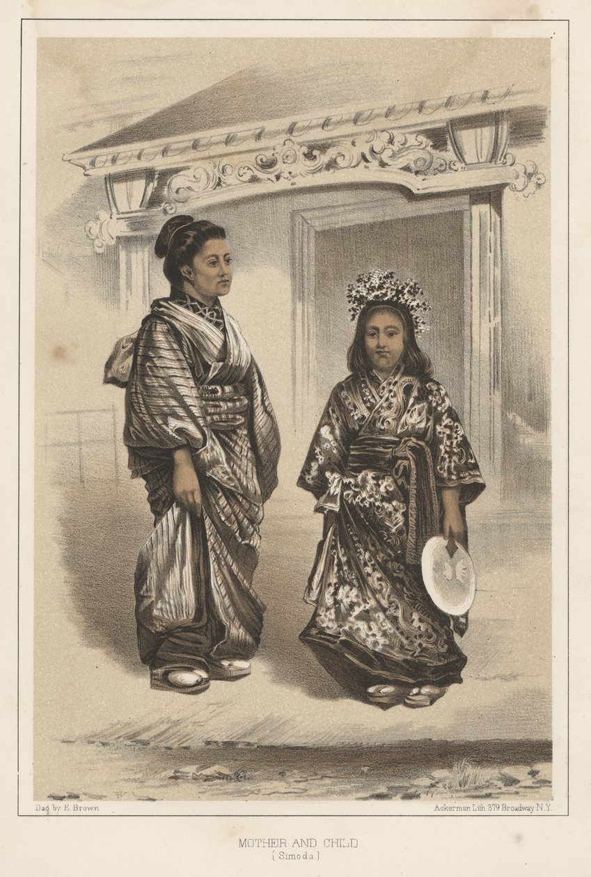 Anya és gyermeke (Simoda), 1855 alkotó: Eliphalet Brown