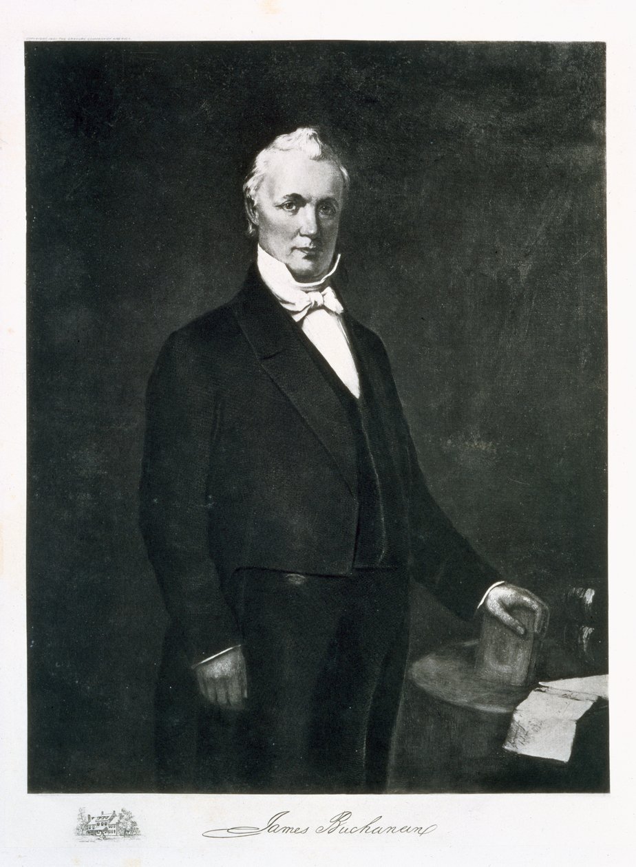 James Buchanan, az Amerikai Egyesült Államok 15. elnöke (fotogravír) alkotó: Eliphalet Frazer Andrews