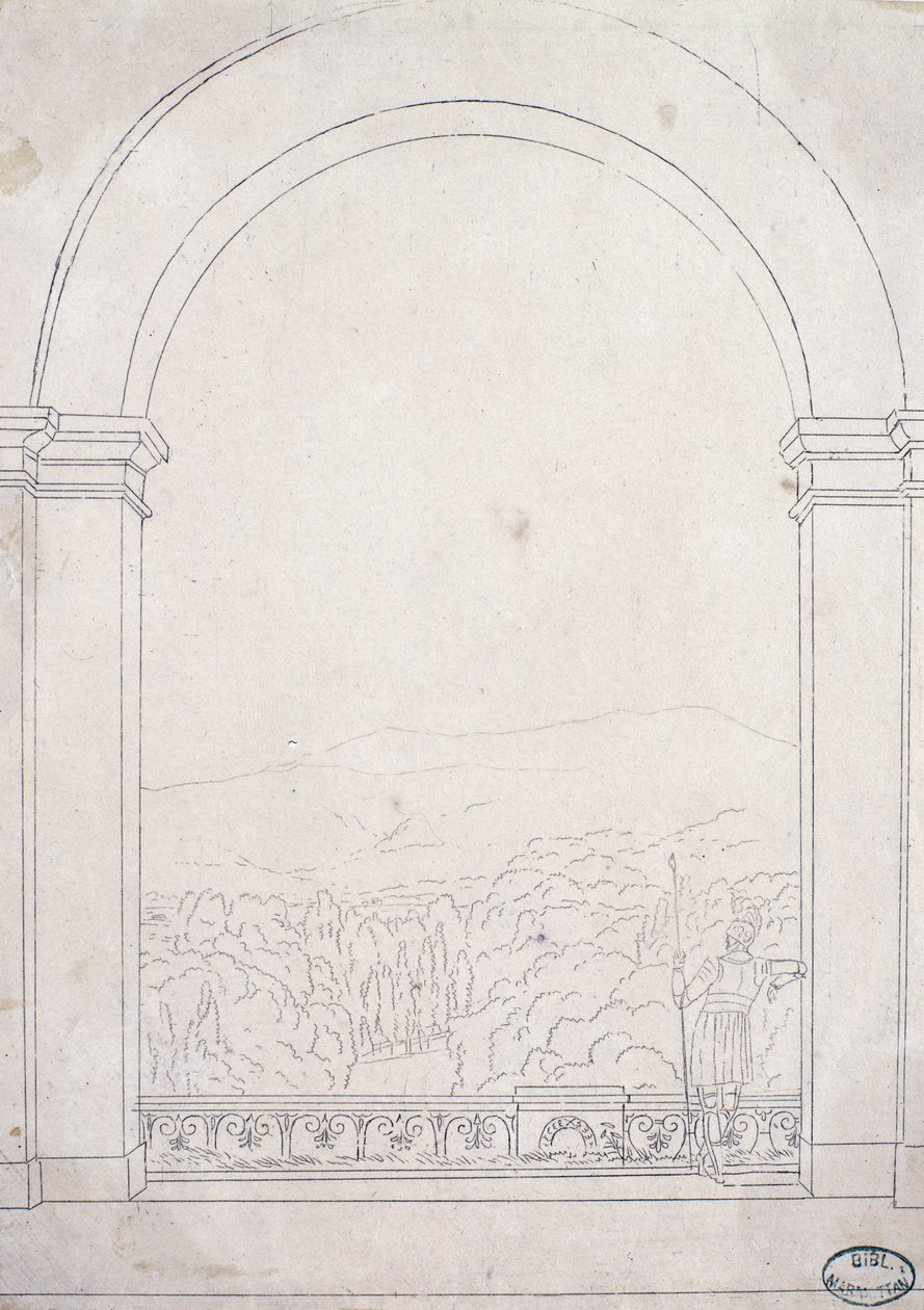 Boltív a Poggio a Caiano-i villánál, 1813 alkotó: Elisa Bonaparte