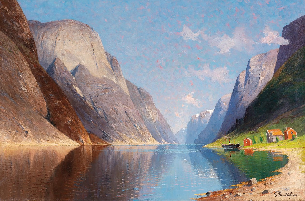 Fjord táj alkotó: Elisabeth Grüttefien Kiekebusch