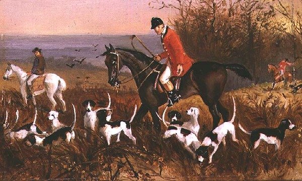 Vadászjelenet Pardon Hallból, Essex alkotó: Elisabeth Arkwright