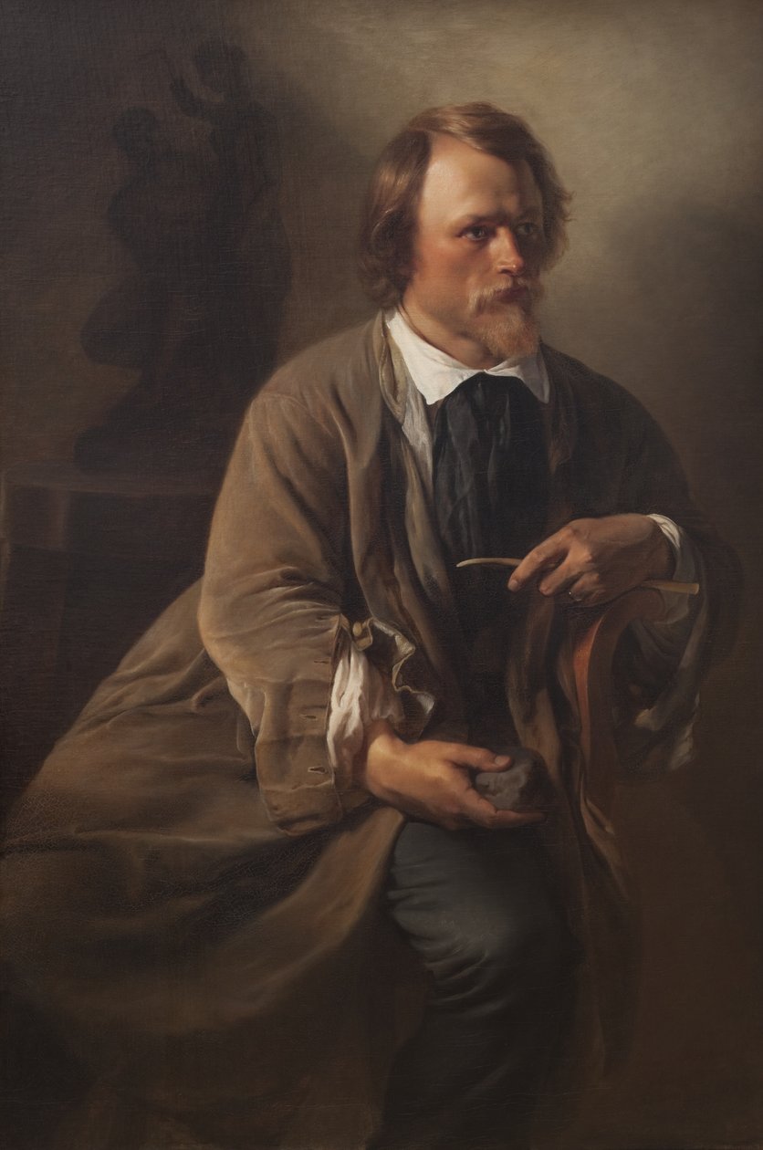 Jens Adolf Jerichau szobrász, a művész férje alkotó: Elisabeth Jerichau Baumann