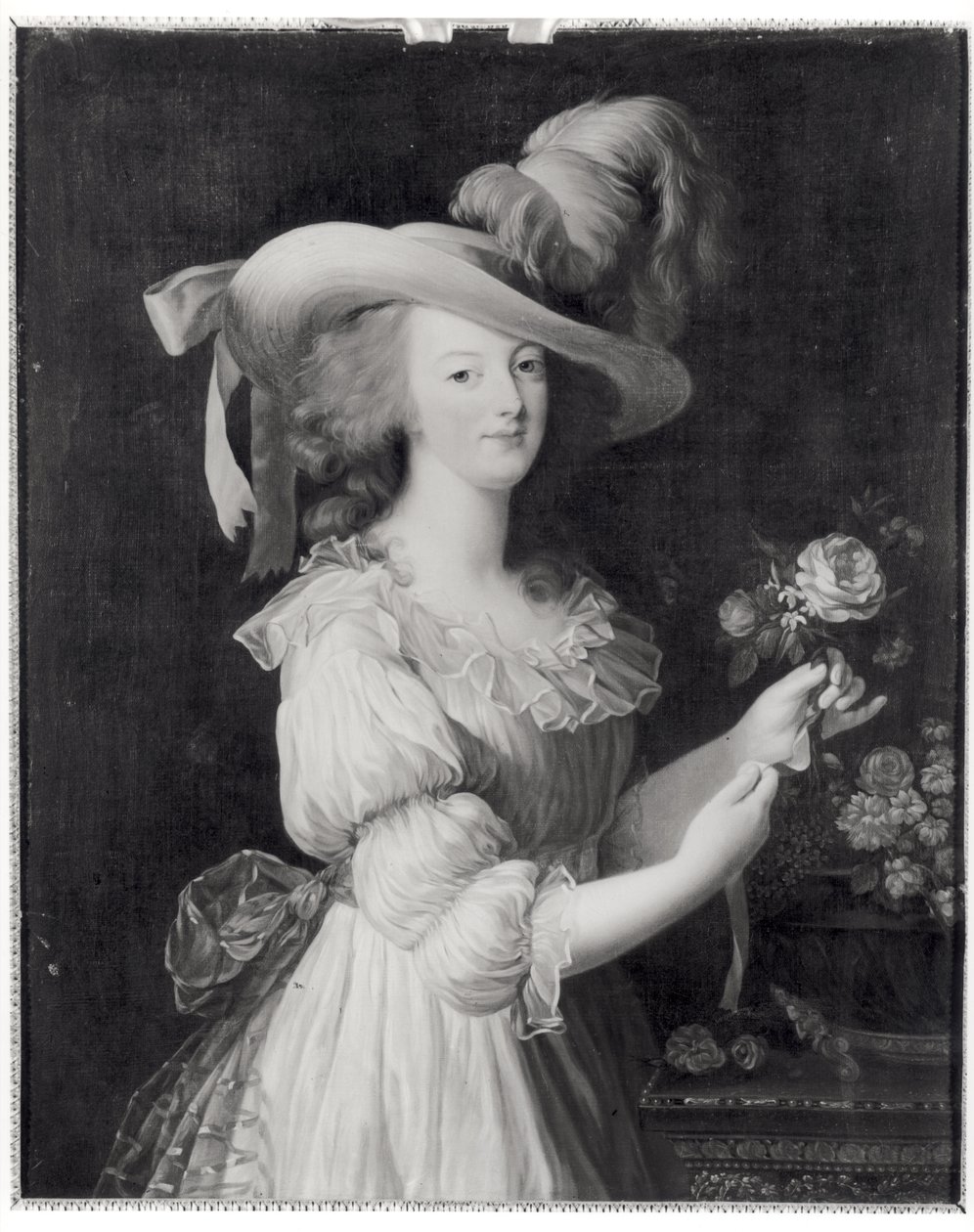 Marie-Antoinette (1755-93) portréjának másolata 1783 után (olaj, vászon) (f/w fotó) alkotó: Elisabeth Louise (after) Vigee Lebrun