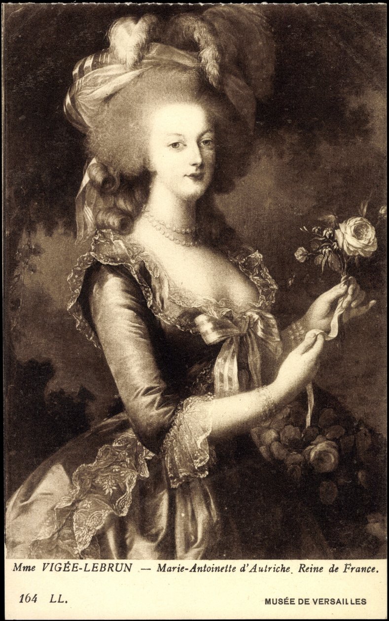 Marie Antoinette királynő (1755-1793) portréja (nyomtatott) alkotó: Elisabeth Louise (after) Vigee Lebrun
