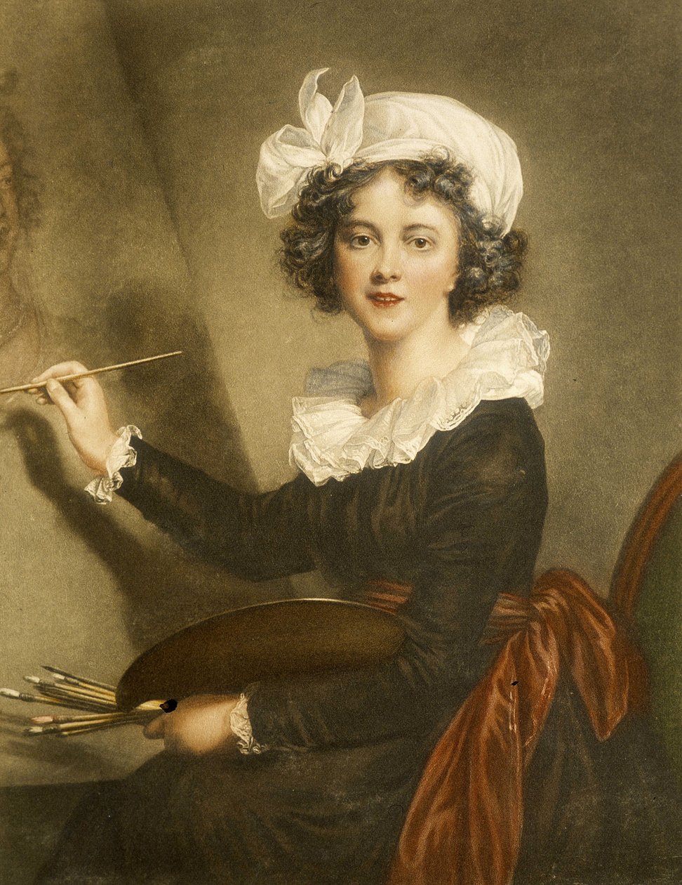 Gravírozás: Marie Elisabeth Louise Vigee Le brun (vagy Vigee-Lebrun vagy Vigee Lebrun alkotó: Elisabeth Louise (after) Vigee Lebrun