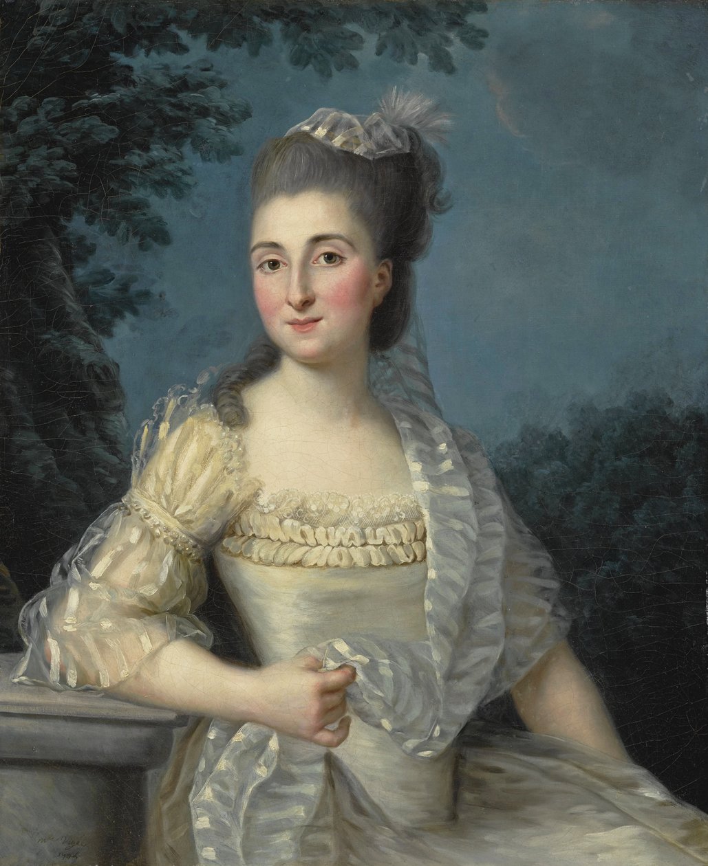 Fiatal nő fehér ruhás portréja, félhosszúságban alkotó: Élisabeth Louise Vigée Le Brun