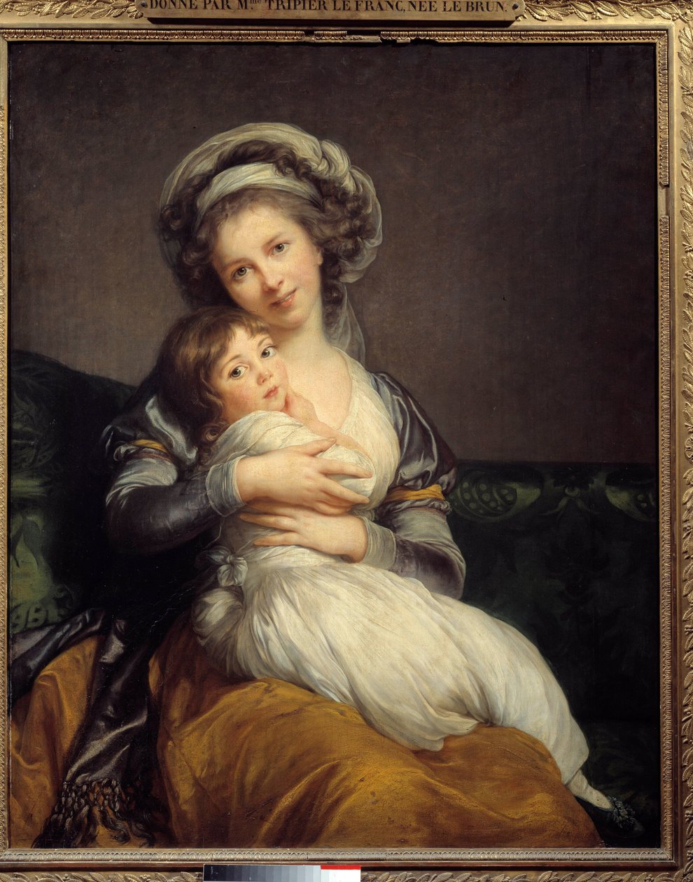 Madame Vigee-Le Brun és lánya, Jeanne Marie-Louise (1780-1819) Marie Elisabeth Louise Vigee Le brun (vagy Vigee-Lebrun vagy Vigee Lebrun) festménye (1755-1842). 1789 V. 1,05 x 0,84 Musee du Louvre, Párizs – Madame Vigee-Le Brun és lánya, Jea alkotó: Elisabeth Louise Vigee Lebrun