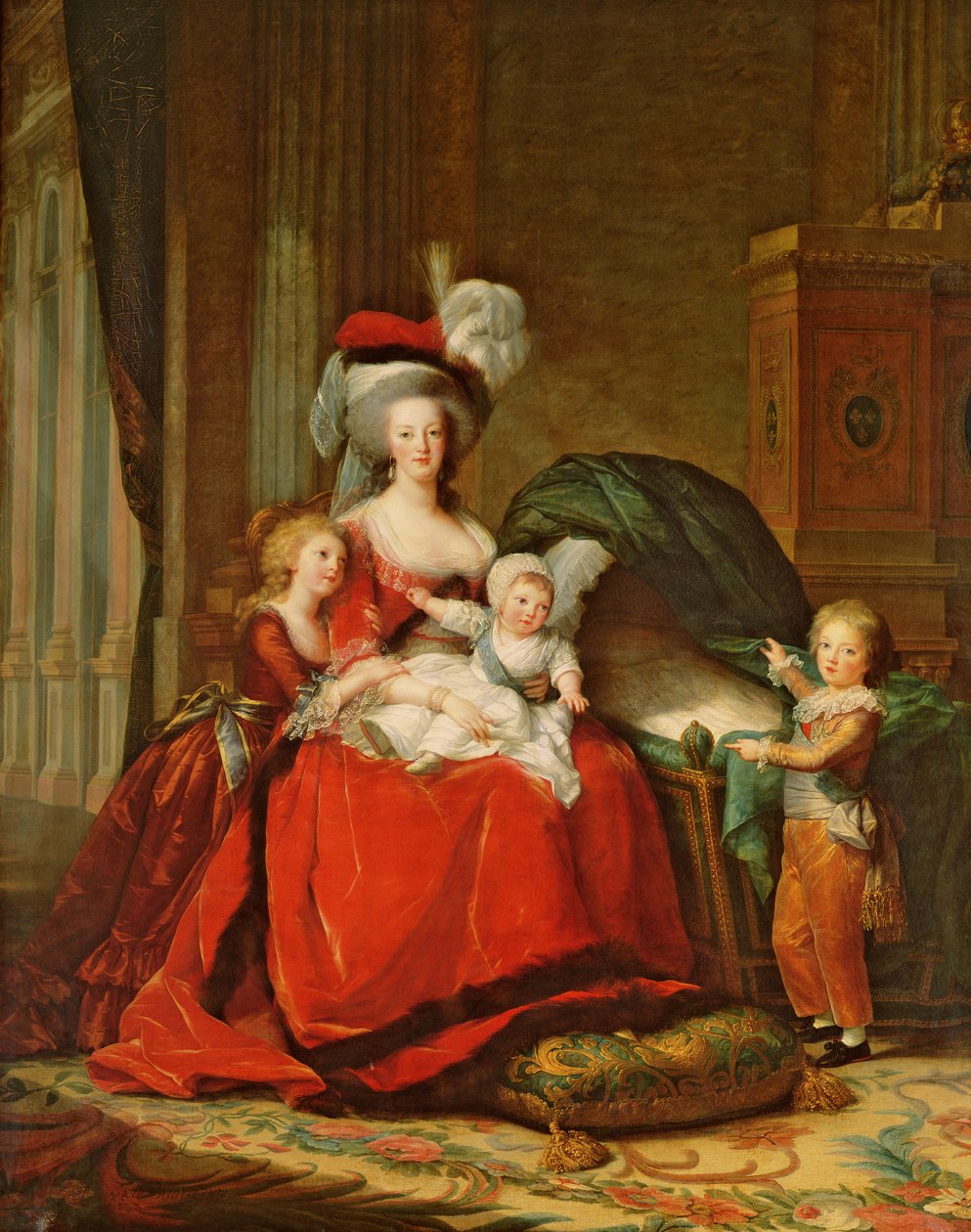 Marie-Antoinette (1755-93) és gyermekei alkotó: Elisabeth Louise Vigee Lebrun