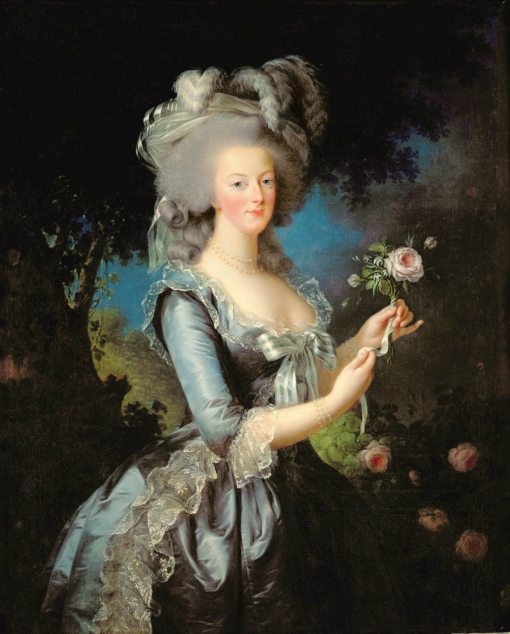 Marie Antoinette rózsával alkotó: Elisabeth Louise Vigee Lebrun