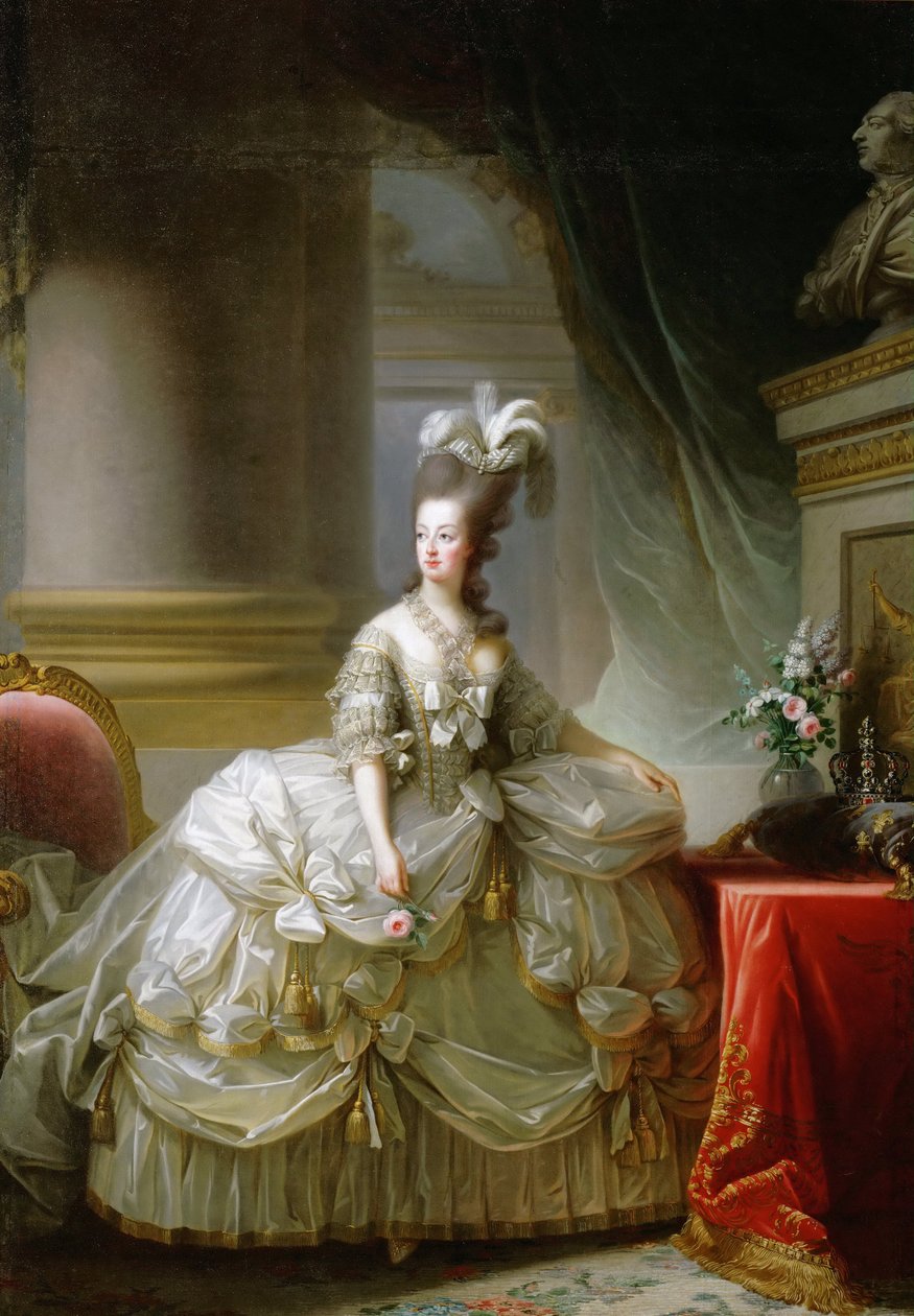 Marie Antoinette főhercegnő (1755-1793), Franciaország királynője - Marie Louise Elisabeth Vigee-Lebrun (1755-1842). Olajfestmény alkotó: Elisabeth Louise Vigee Lebrun
