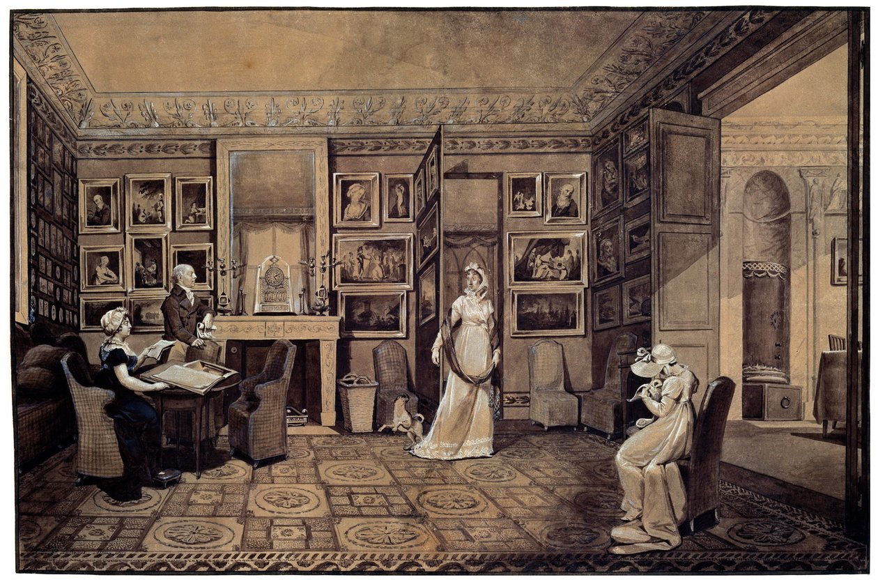 Szalon a Baryatinsky-házban Altonában, 1807. alkotó: Elisabeth Louise Vigee Lebrun