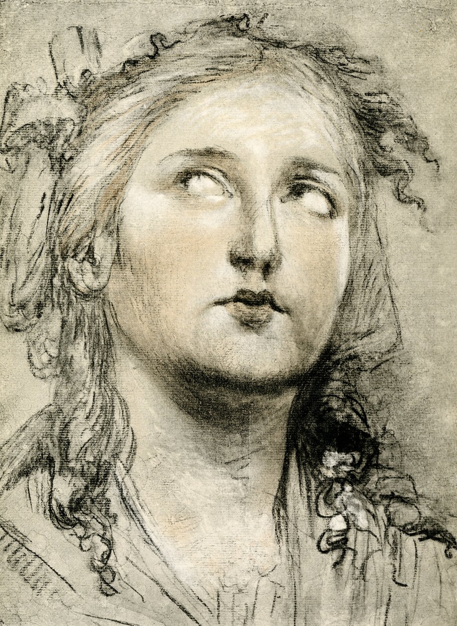 Fej tanulmány egy lány alkotó: Elisabeth Louise Vigee Lebrun