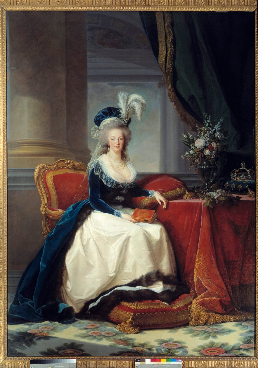 Marie-Antoinette - Marie Antoinette de Lorraine Habsburg francia királynő (1755-1793) teljes alakos portréja - Marie Elisabeth festménye Louise Vigee Le brun (vagy Vigee-Lebrun vagy Vigee Lebrun) (1755-1842) alkotó: Elisabeth Louise Vigee Lebrun