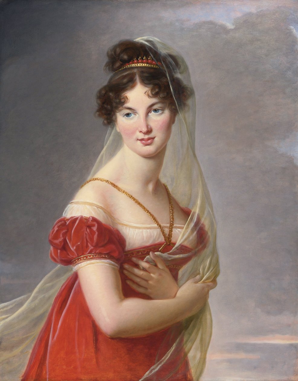 ""Aglae Angelique Gabrielle de Gramont (1787-1842), Alexander Lvovich Davydov tábornok (1773-1833) feleségének portréja" Marie Louise Elisabeth Vigee Lebrun (Vigee-Lebrun) festménye (1755-1842) magángyűjtemény 1800-1805 alkotó: Elisabeth Louise Vigee Lebrun