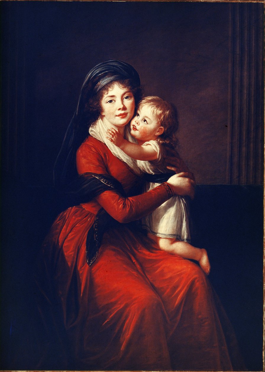Alexandra Petrovna Galitzine (Golicina vagy Galitzine) nee Protassov (1774-1842) hercegnő portréja fiával. Elisabeth Vigee-Lebrun (Vigee Lebrun) (1755-1842) festménye, olaj, vászon alkotó: Elisabeth Louise Vigee Lebrun