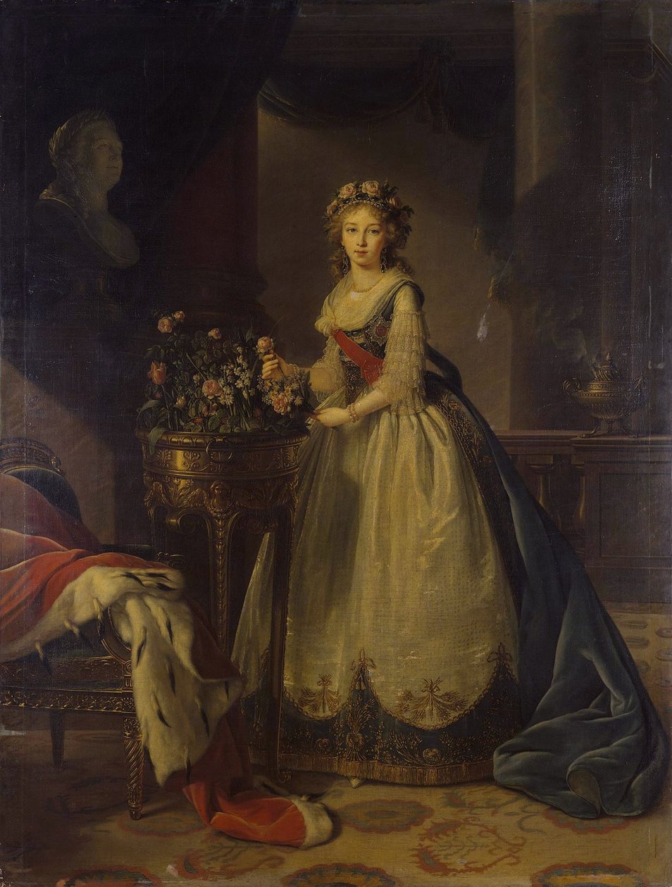 Erzsébet Alekszejevna császárné, Lujza badeni hercegnő portréja 1779-1826, 1795 alkotó: Elisabeth Louise Vigee Lebrun