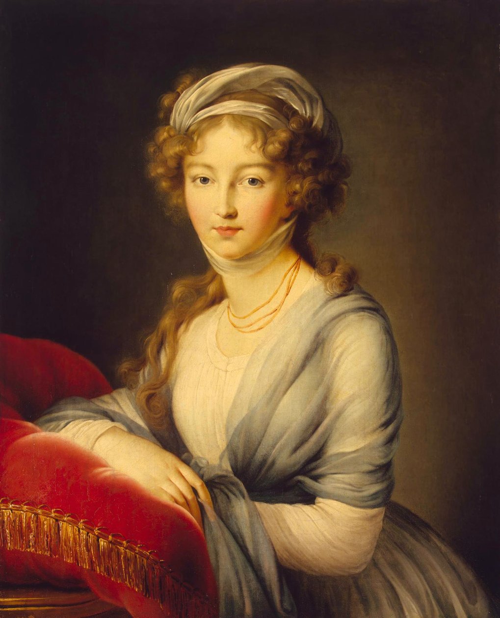 Erzsébet Alekszejevna császárnő, Lujza badeni hercegnő portréja 1779-1826, 1798 alkotó: Elisabeth Louise Vigee Lebrun