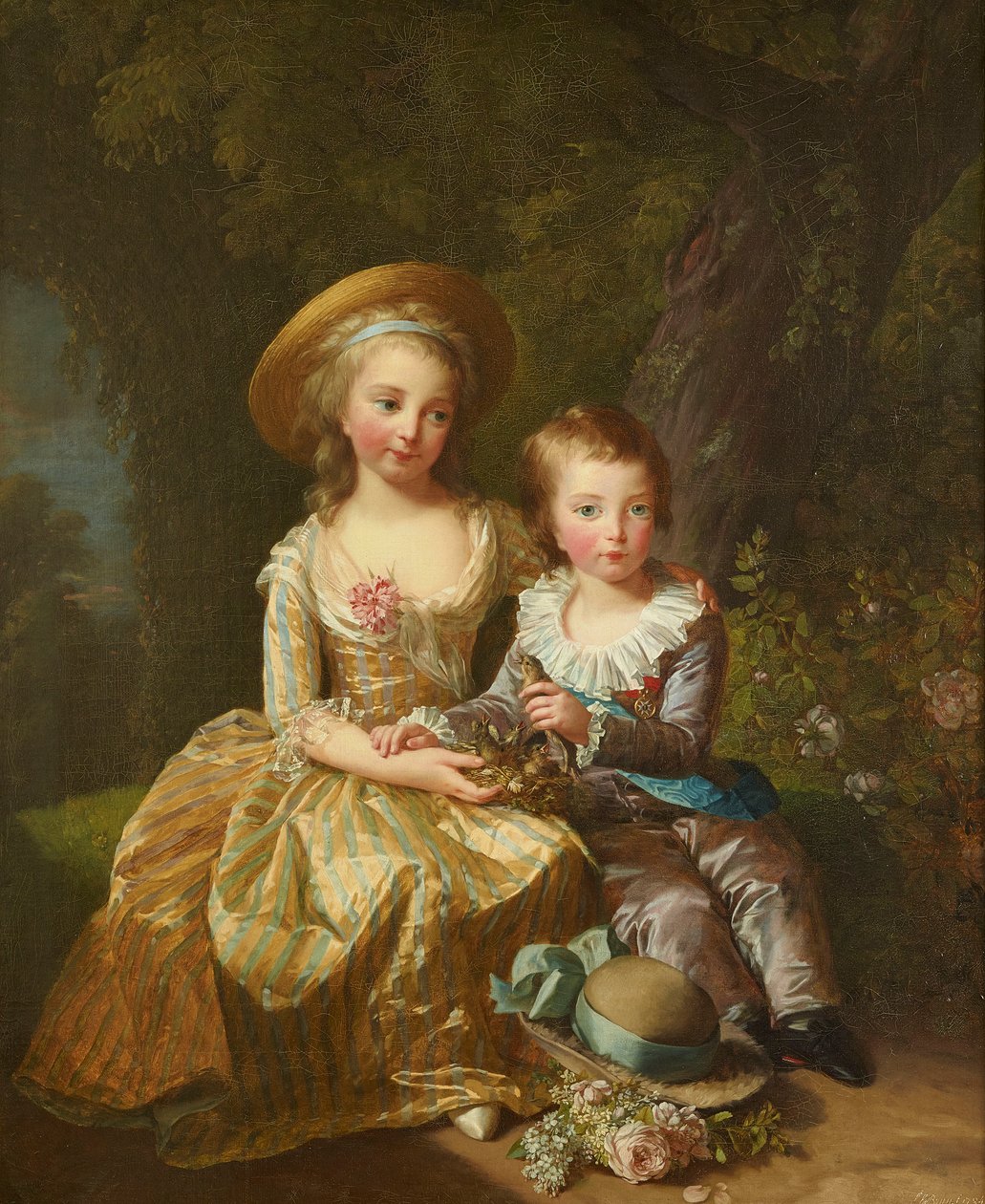 Madame Royale és Louis-Joseph Xavier, a francia Dauphin portréja. alkotó: Elisabeth Louise Vigee Lebrun
