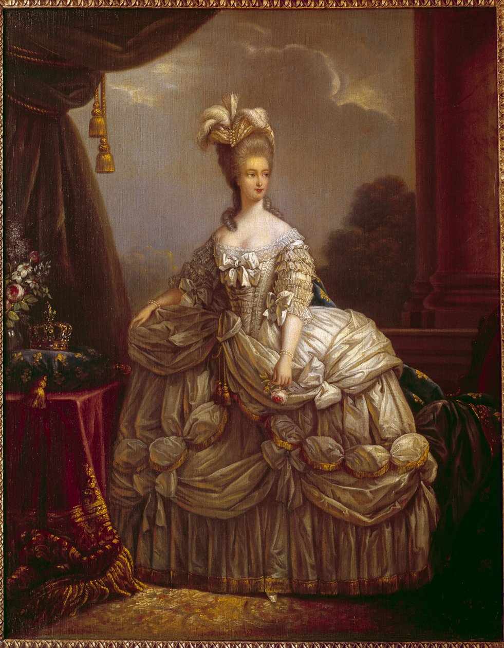 Habsburg Lorraine Marie Antoinette portréja (1755-1793) Franciaország királynője Marie Elisabeth festménye Louise Vigee Le brun (vagy Vigee-Lebrun vagy Vigee Lebrun) (1755-1842) 18. századi Compiegne, musee national du chateau alkotó: Elisabeth Louise Vigee Lebrun