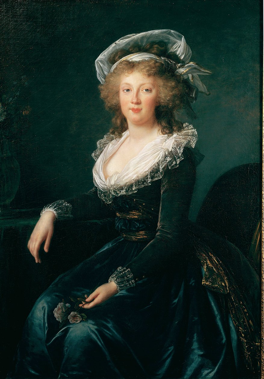Bourbon Nápolyi Mária Terézia, Nápoly és Szicília királynőjének (1772-1807), majd II. Ferenc feleségének portréja Elisabeth Vigee Lebrun (1755-1842) festménye 1790 Nápoly, museo di Capodimonte - Maria Teresa hercegnő (1975) (később A császárné alkotó: Elisabeth Louise Vigee Lebrun
