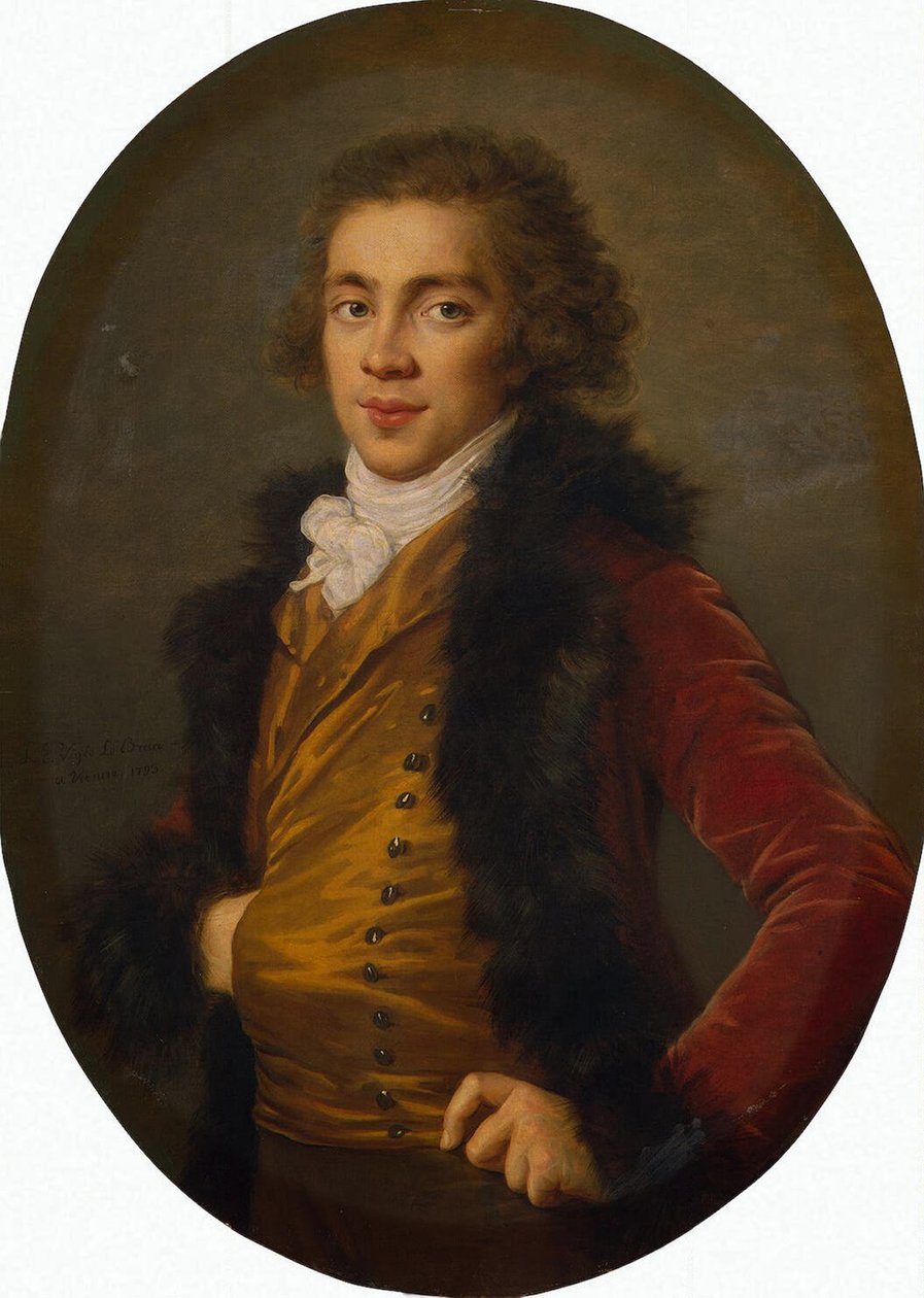 Grigorij Alekszandrovics Sztroganov herceg portréja 1770-1857, 1793 alkotó: Elisabeth Louise Vigee Lebrun