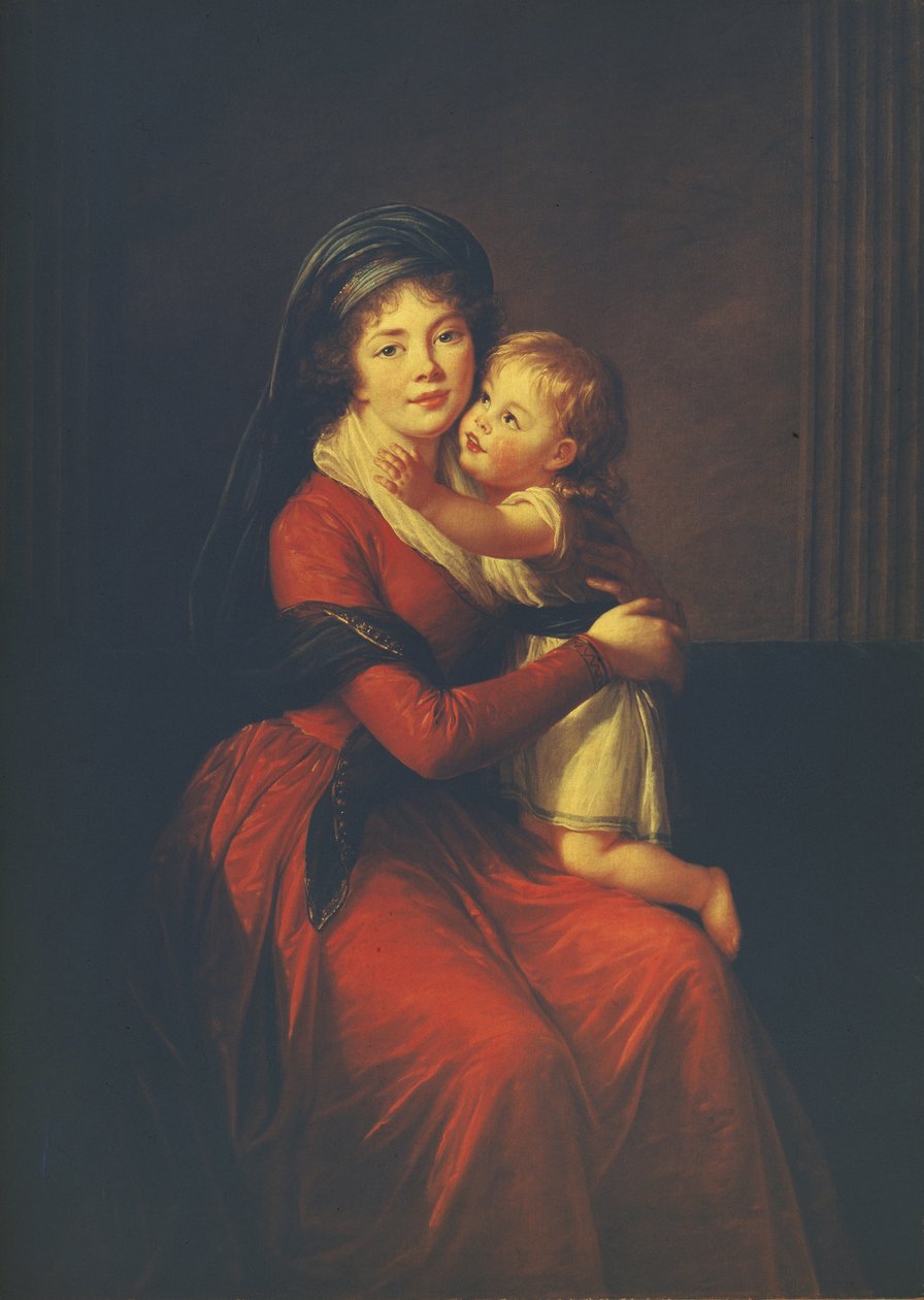 Alexandra Golicyna hercegnő portréja fiával, Pjotrral, 1794 alkotó: Elisabeth Louise Vigee Lebrun