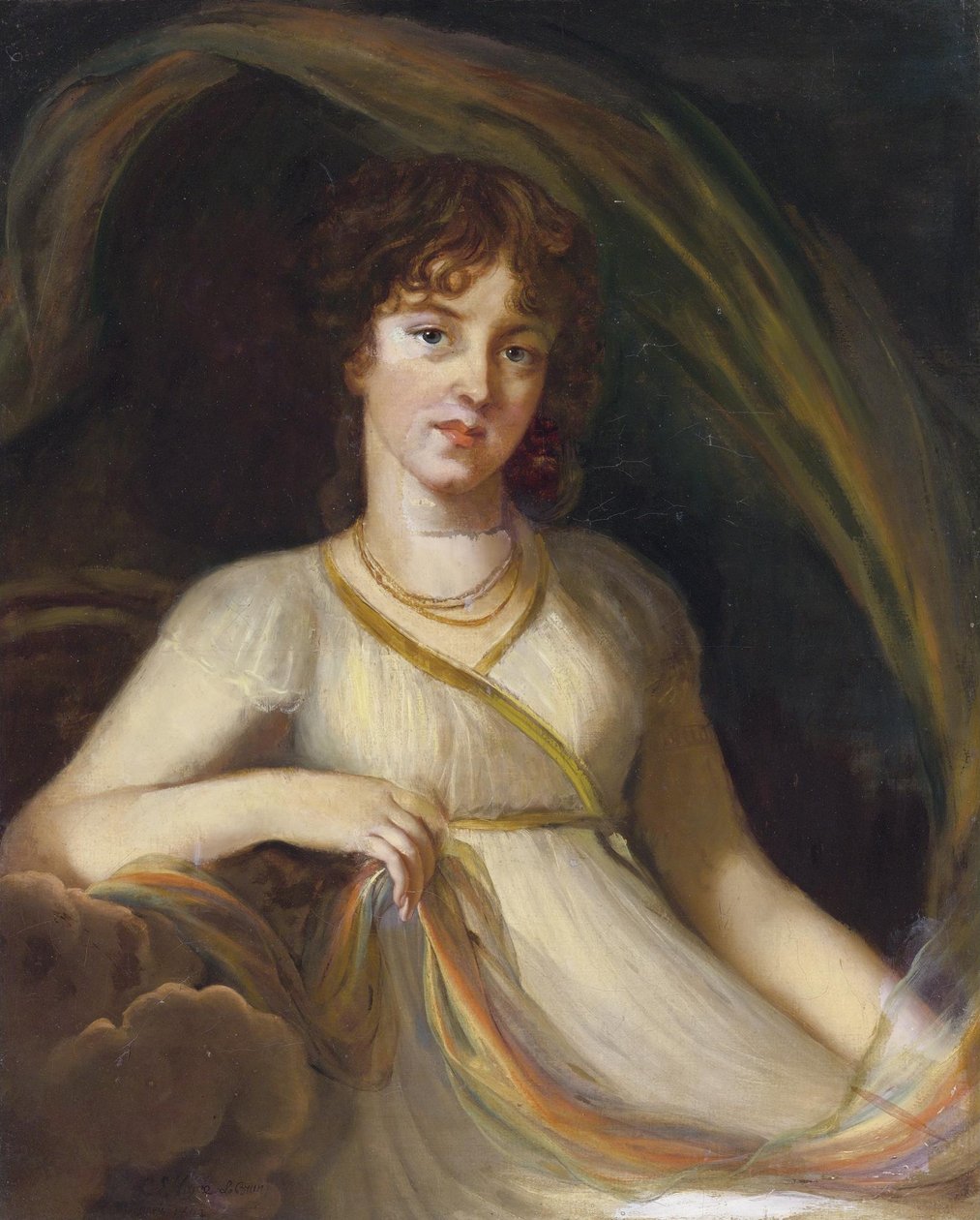 Jekatyerina Oszipovna Tyufjakina hercegnő portréja, született Khorvat 1777-1802, Íriszként, 1802 alkotó: Elisabeth Louise Vigee Lebrun