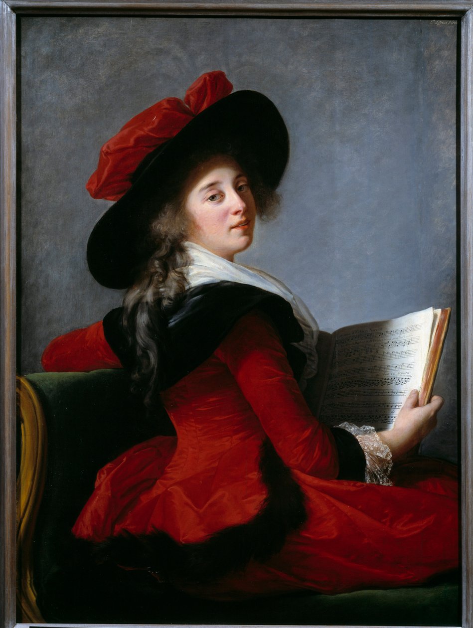 Crussol bárónő portréja. Marie Elisabeth Louise Vigee Le brun (vagy Vigee-Lebrun vagy Vigee Lebrun) festménye (1755-1842) alkotó: Elisabeth Louise Vigee Lebrun