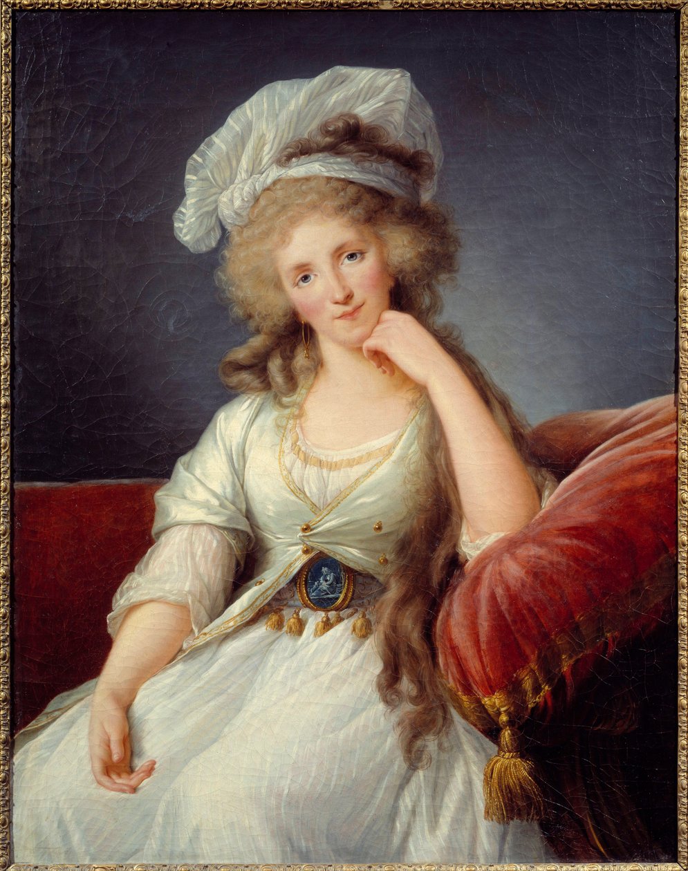Louise de Bourbon Penthievre (1753-1821) orléans-i hercegnő portréja (1753-1821) II. Lajos Fülöp felesége, Orléans hercege vagy Philippe Egalite (1747-1793) Festménye: alkotó: Elisabeth Louise Vigee Lebrun