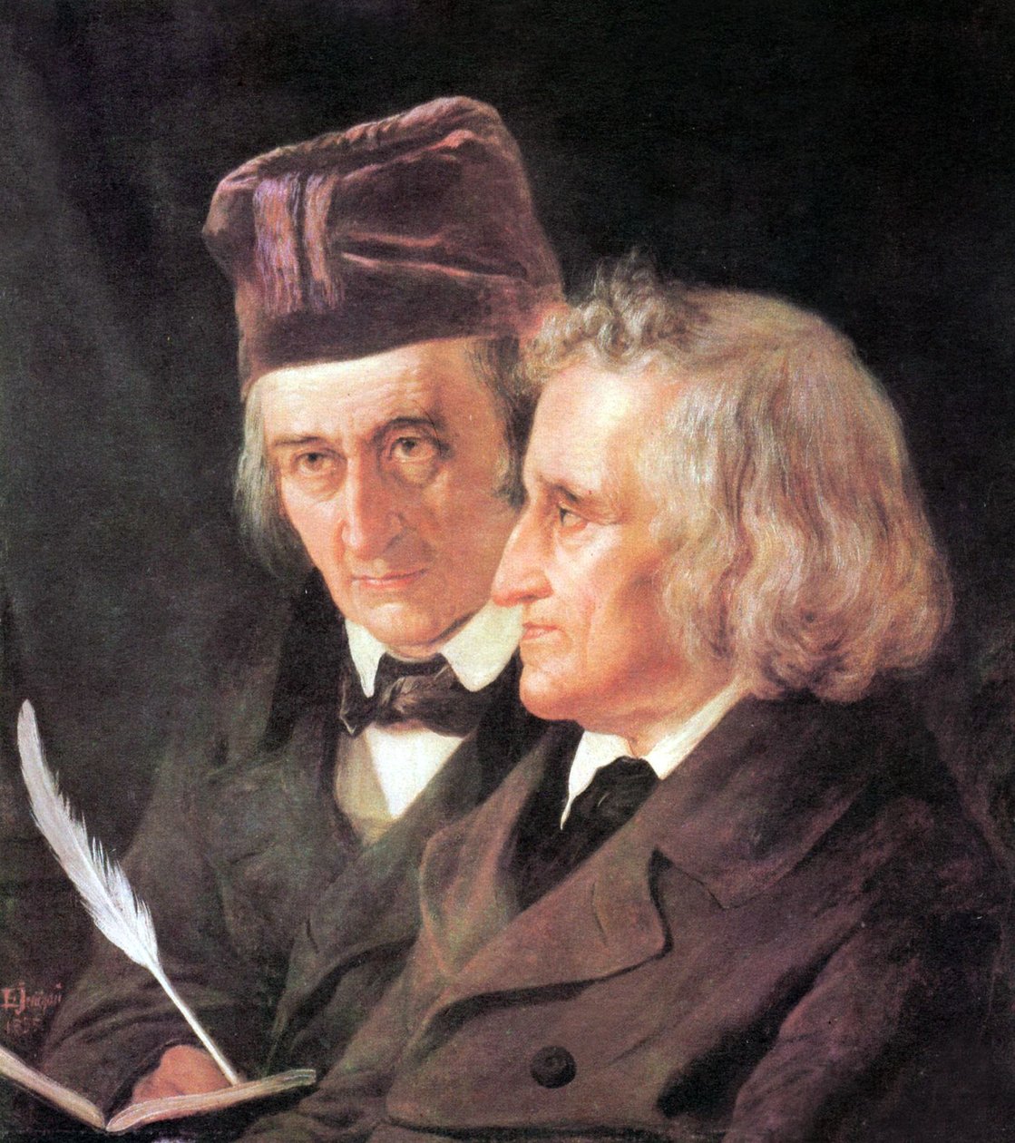 Grimm testvérek: Jacob (1785-1863) és Wilhelm (1786-1859) Elisabeth Jerichau-Baumann festménye alkotó: Elisabeth Maria Anna Jerichau Baumann