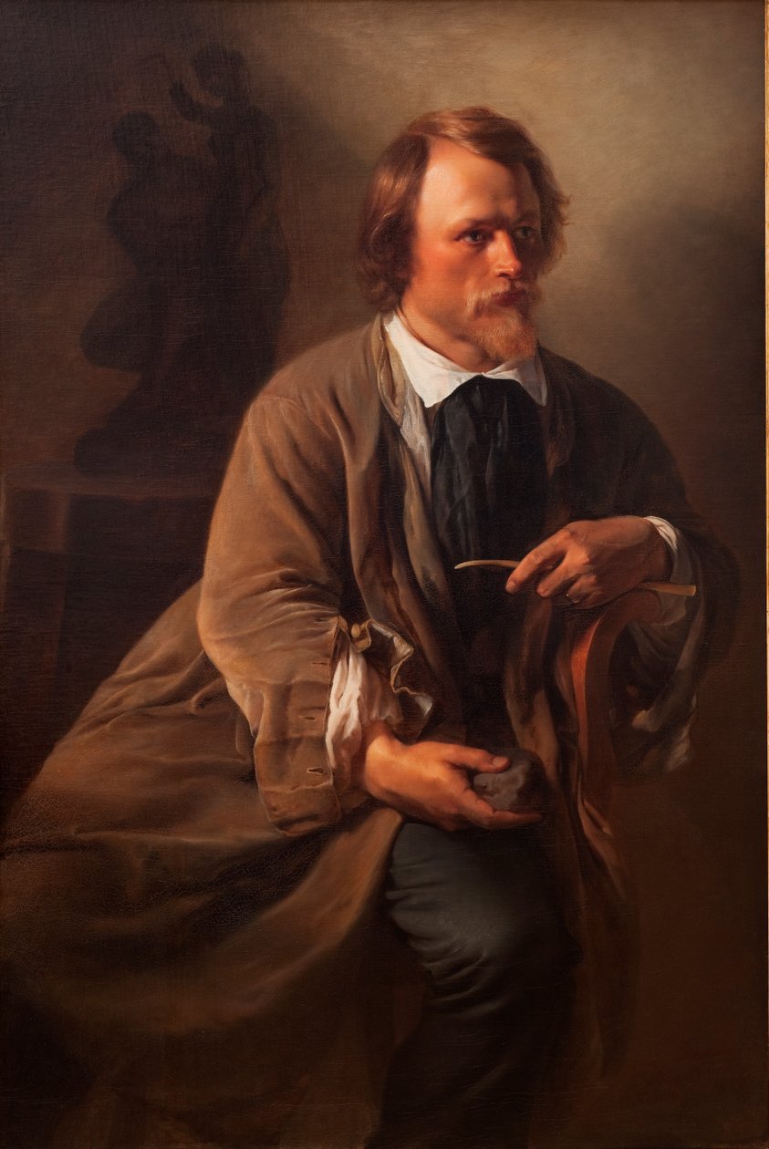 Jens Adolf Jerichau szobrász, a művész férje, 1846 alkotó: Elisabeth Maria Anna Jerichau Baumann