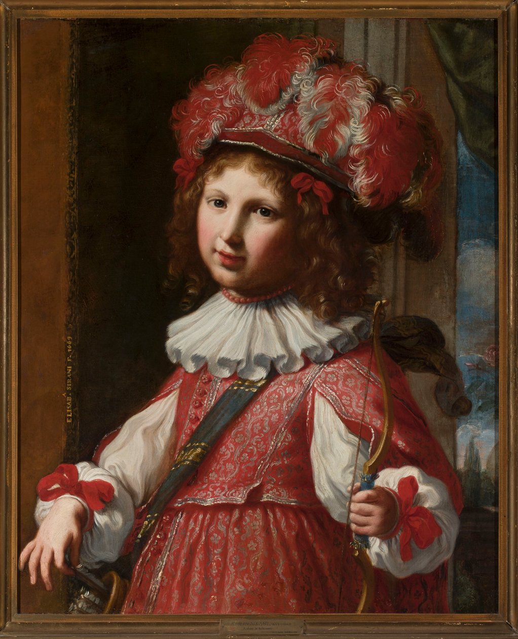 Az ötéves Vincenzo Ranuzzi portréja Ámorként alkotó: Elisabetta Sirani