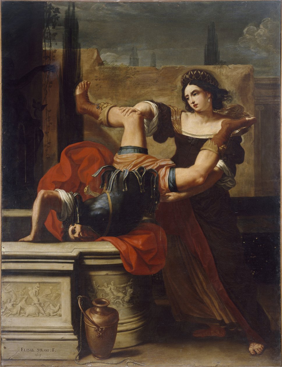 Timokleia megöli a trák kapitányt, írta Elisabetta Sirani alkotó: Elisabetta Sirani