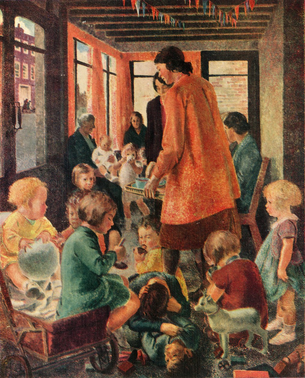 „Evacuee Play Centre”, 1943. alkotó: Elise Dalton Hewland