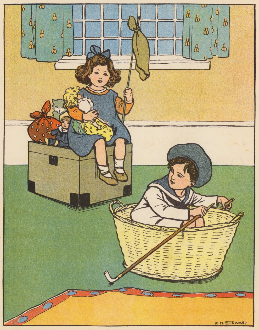A mentőakcióra! (színes litográfia) alkotó: Elise H. Stewart