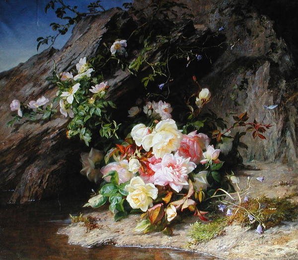 Rózsa (olaj, vászon) alkotó: Elise Puyroche Wagner
