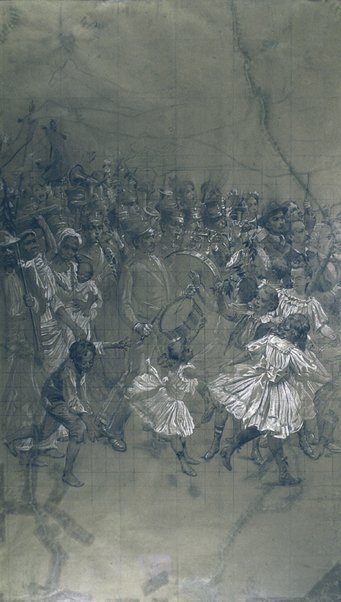Zenekar - Rajzfilm a Rio de Janeirói Városi Színház nagydraperejének átadására alkotó: Eliseu Visconti