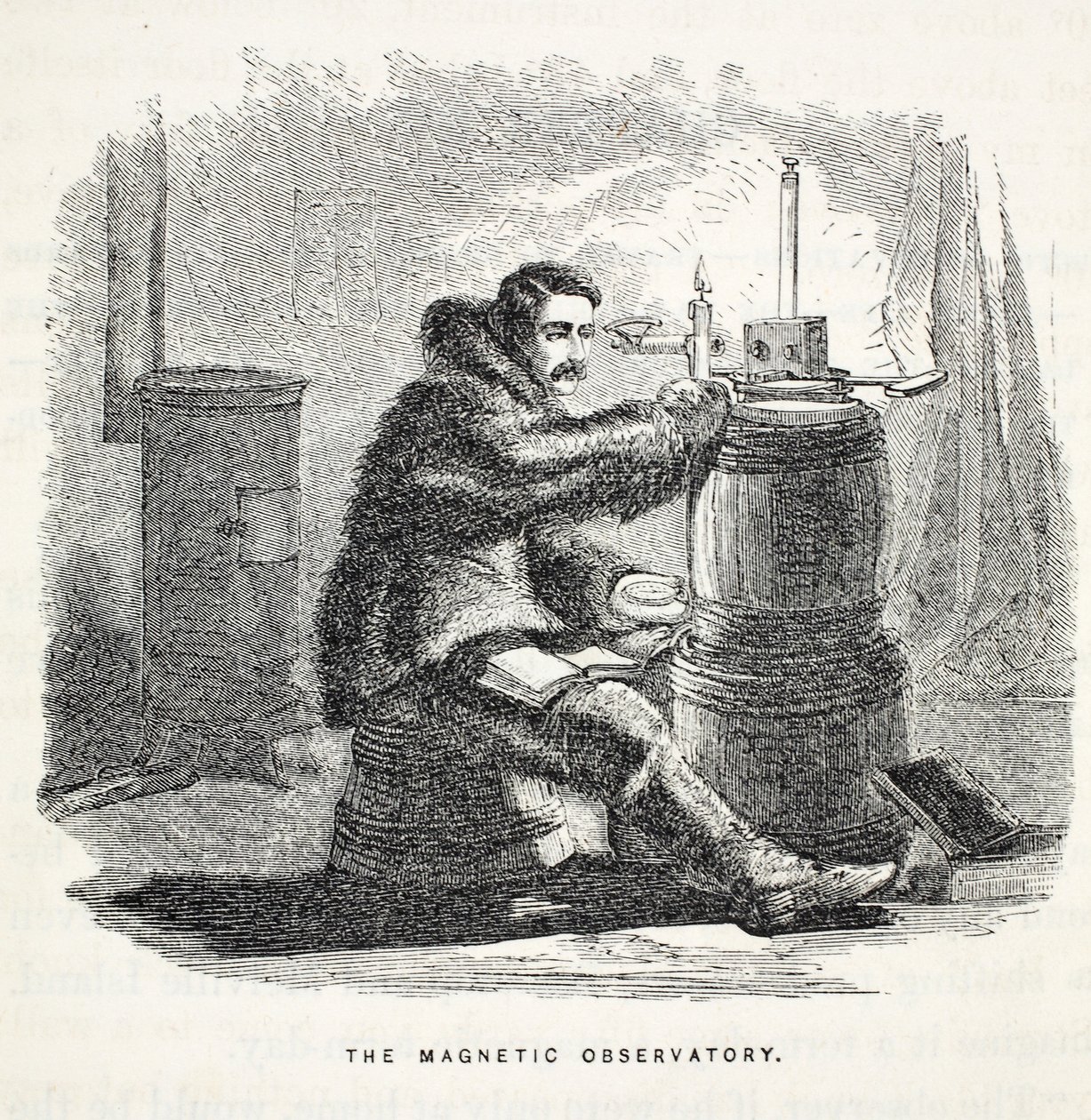 A Mágneses Obszervatórium, illusztráció a "Sir John Franklint kereső második Grinnell-expedícióból...", 1856 alkotó: Elisha Kane
