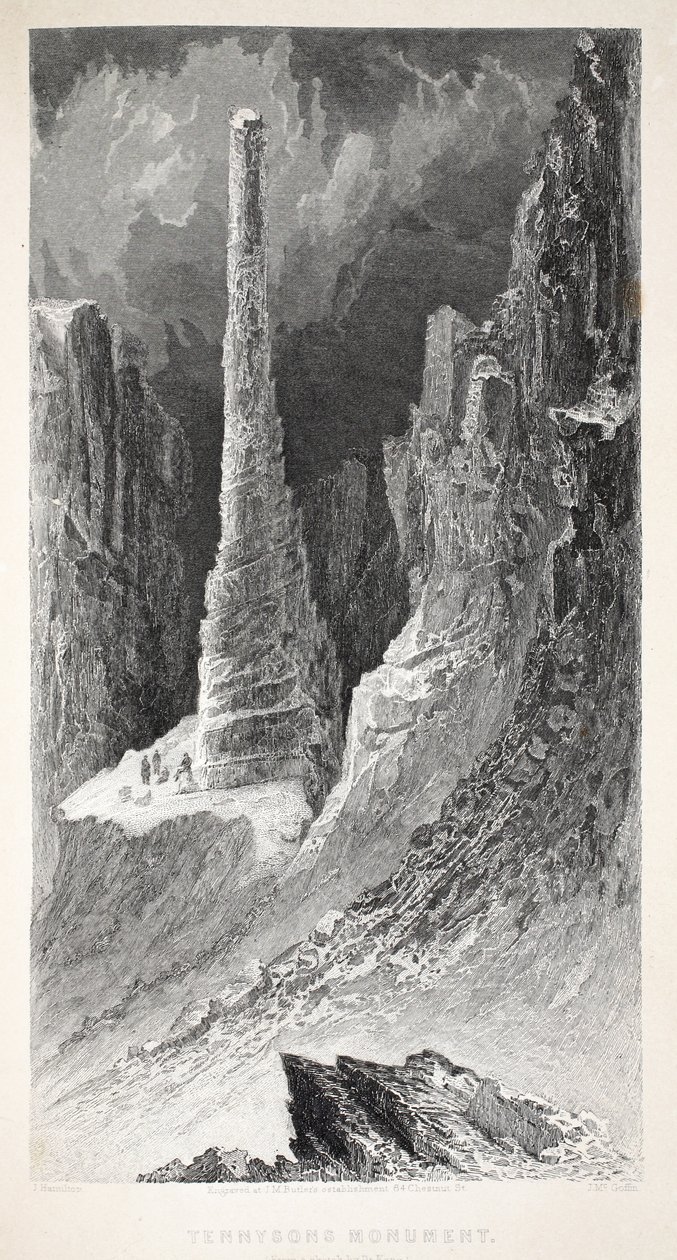 Tennyson emlékműve, illusztráció a "A második Grinnell-expedíció Sir John Franklin nyomában..." című filmből, 1856 alkotó: Elisha Kane