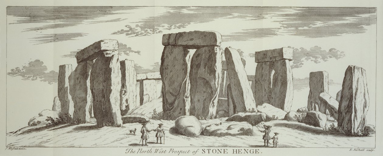 „A Stone Henge északnyugati kilátása”, 1725 alkotó: Elisha Kirkall