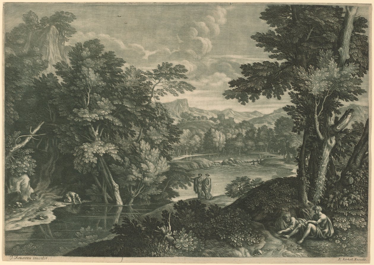 Tájkép alkotó: Elisha Kirkall, after Jacques Rousseau