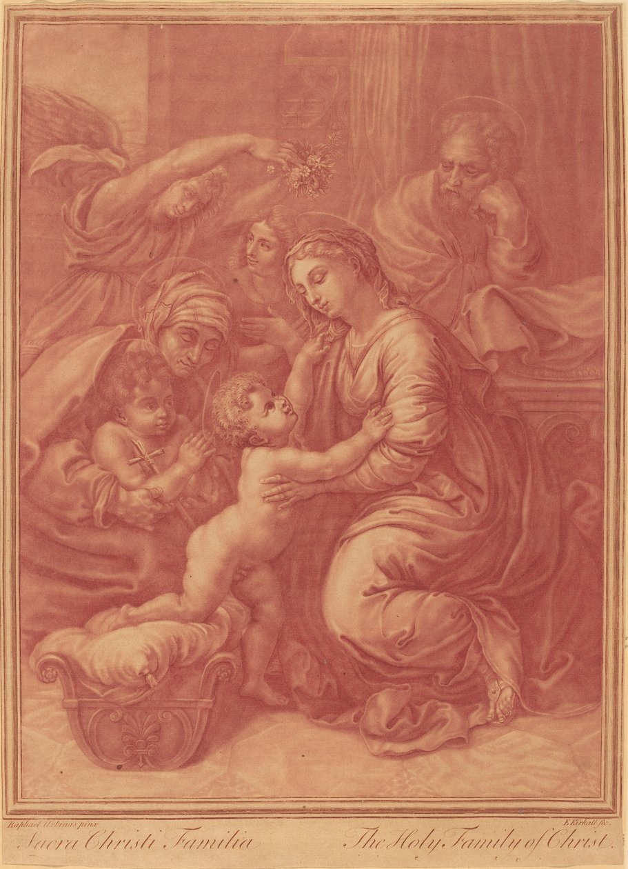 A Szent Család alkotó: Elisha Kirkall after Raphael
